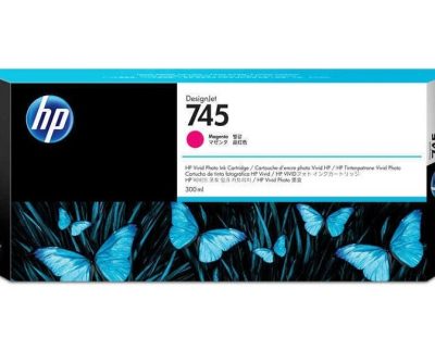 HP 745 Macenta Kırmızı Orijinal Kartuş 300 ml.