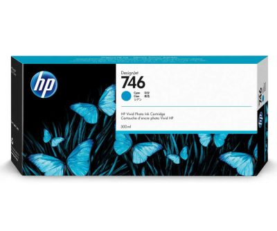 HP 746 P2V80A Mavi Orijinal Kartuş 300 ml.