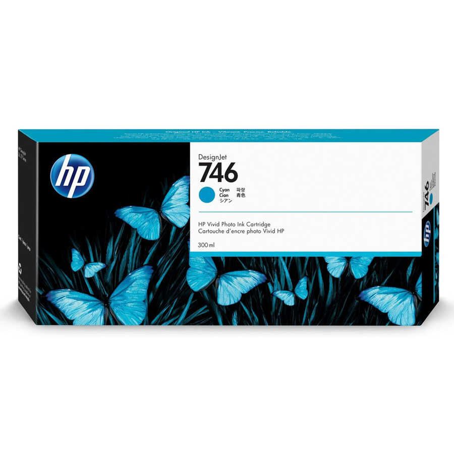 HP 746 P2V80A Mavi Orijinal Kartuş 300 ml.