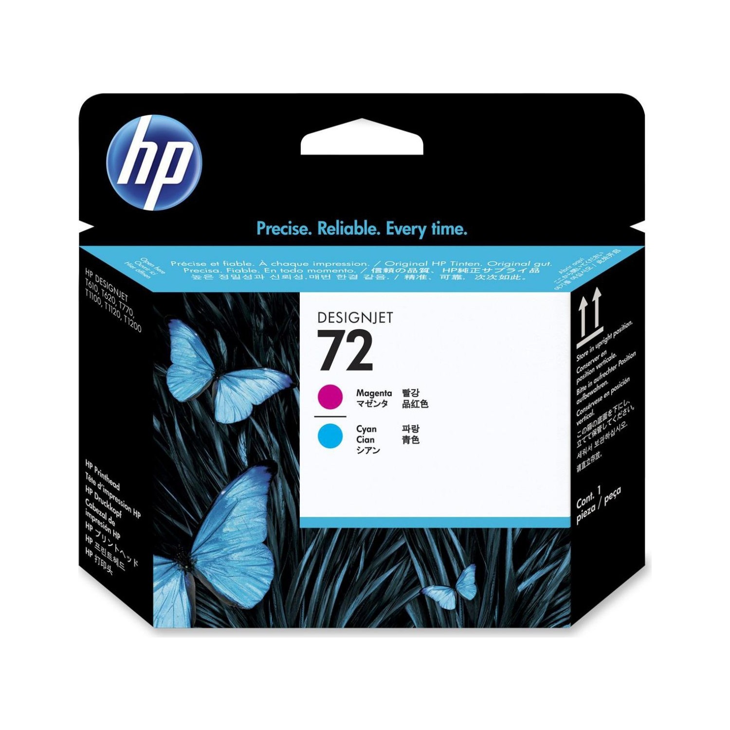 HP 72 C9383A Kırmızı ve Mavi Baskı Kafası / Hp DesignJet T610 / T620 / T770 / T790 / T795 / T1100 / T1120 / T1200 / T1300 / T2300 Kartuş
